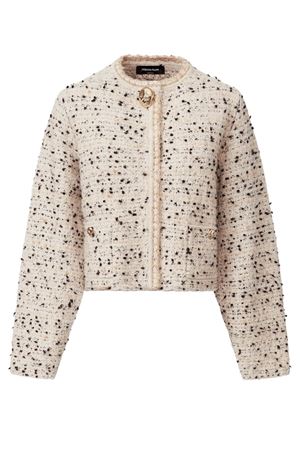 Beige Buttoned tweed jacket FABIANA FILIPPI | GCD215F122L545VR2